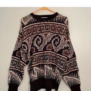 Vintage sweater! method brand knit coogi style sweater size XL!